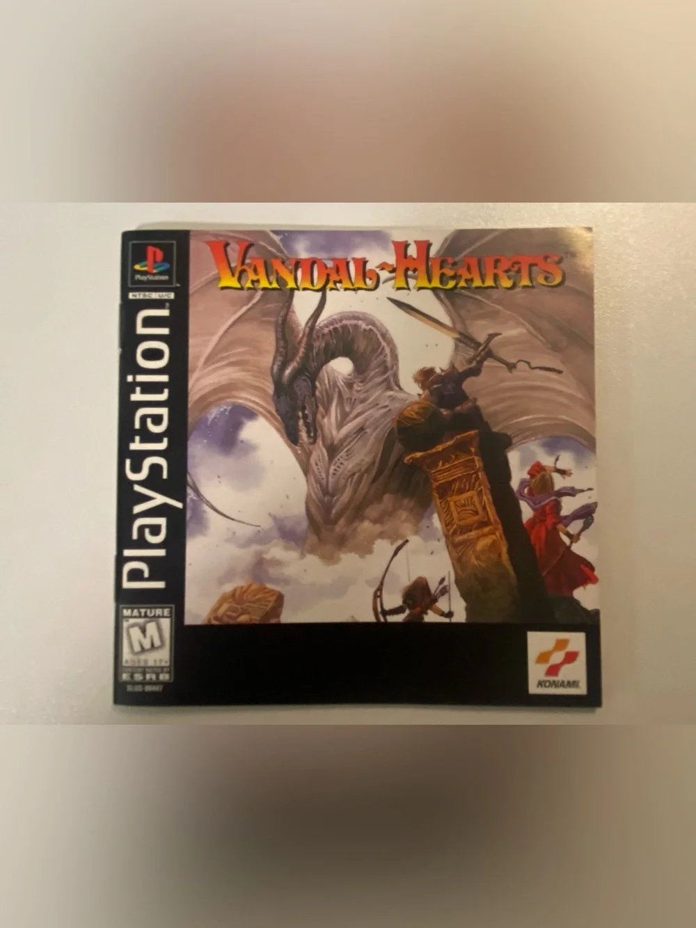 Konami Vandal Hearts PS1 NTSC-U/C Role Playing M-Mature 1997 Manual Only